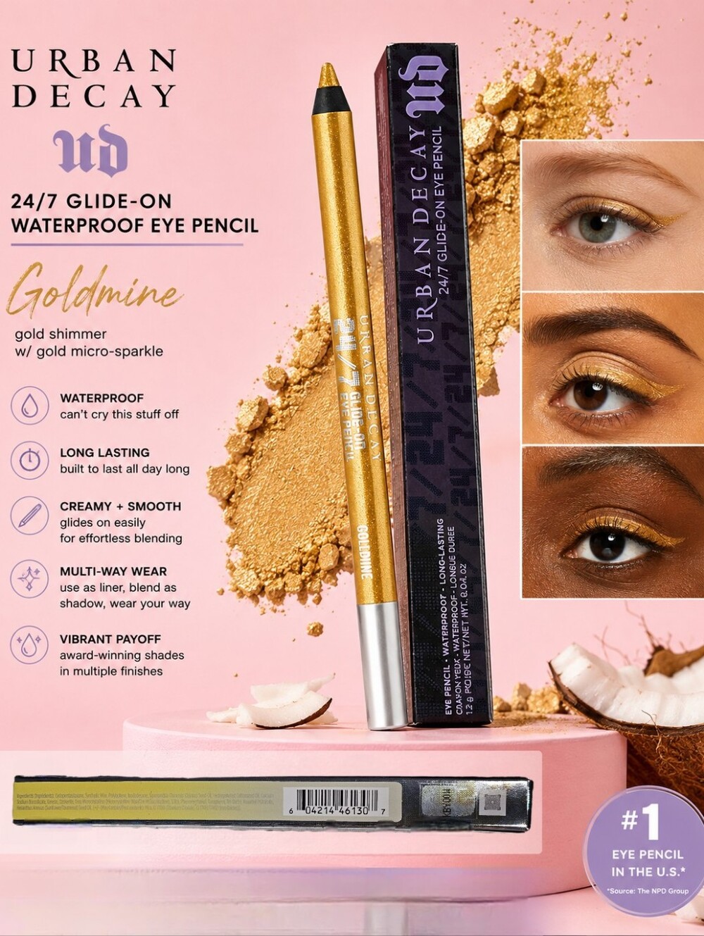 Urban Decay 24/7 Glide-On Waterproof Eye Pencil – Goldmine